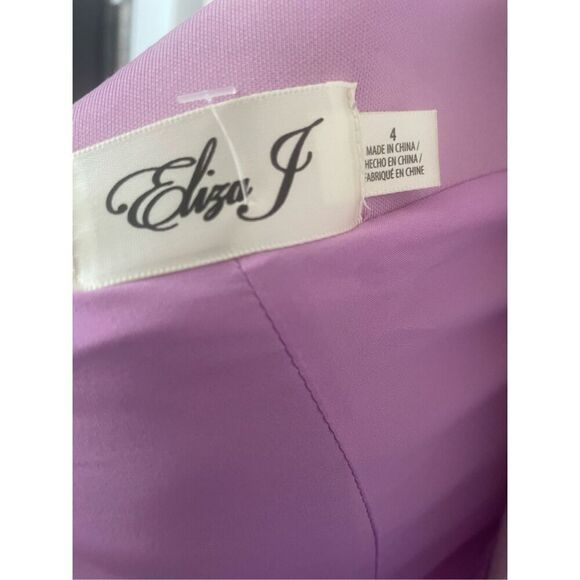 Eliza J One Shoulder Scuba Cocktail Dress Lilac Size 4 - Picture 14 of 16